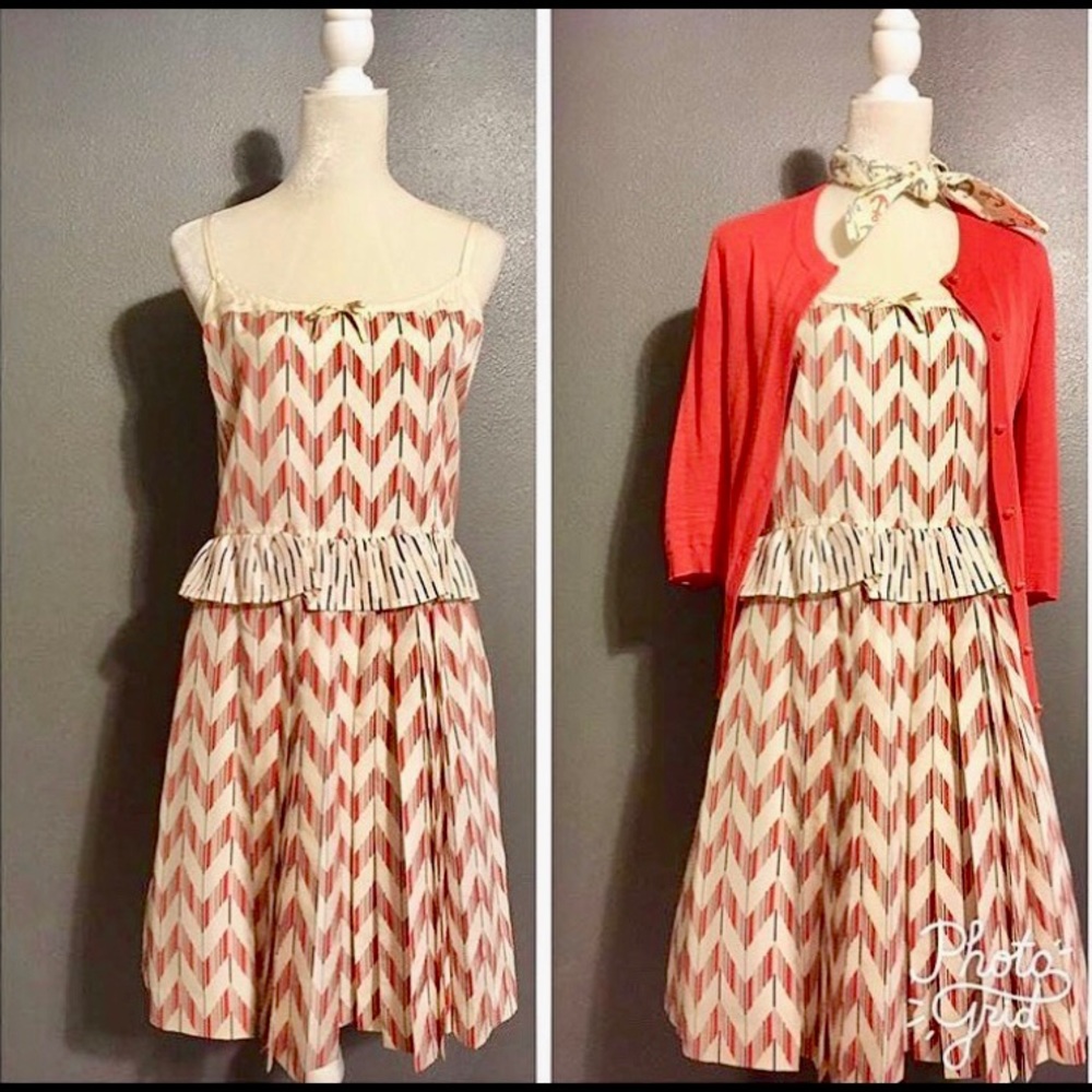 Marc Jacobs Striped Peplum Dress